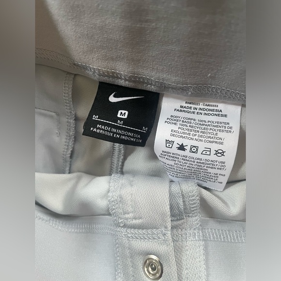 Youth Kids Nike Grey Baseball Pants Medium & Black Nike Belt - Picture 3 of 4